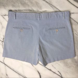 THEORY Seersucker Blue White Pinstripe Shorts 2